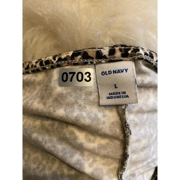 Old Navy sz L women cheetah animal print long sleeve sheath dress 0703 - Picture 4 of 5